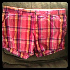 Pink Plaid Shorts